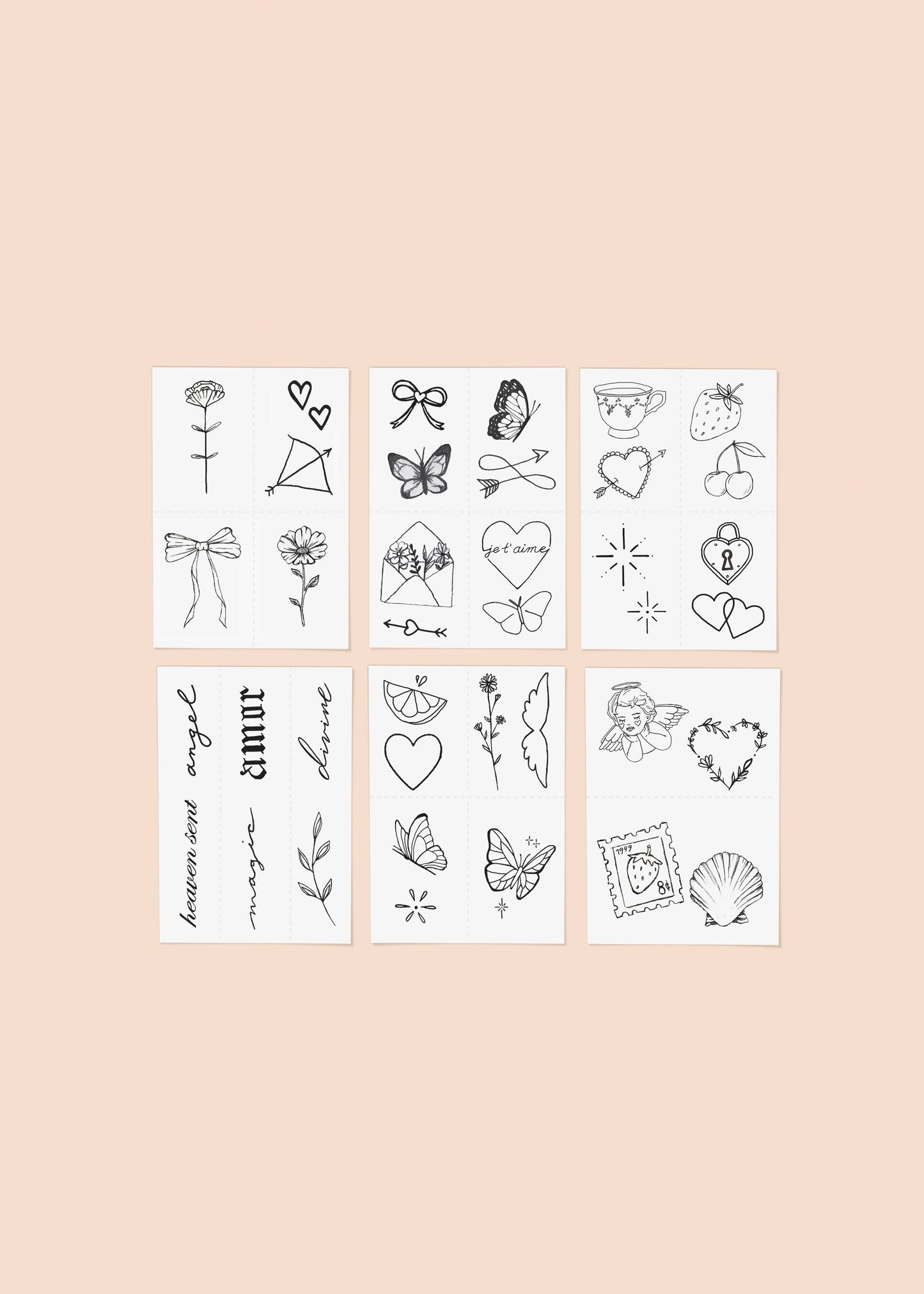 Heaven Sent Temporary Tattoo Pack