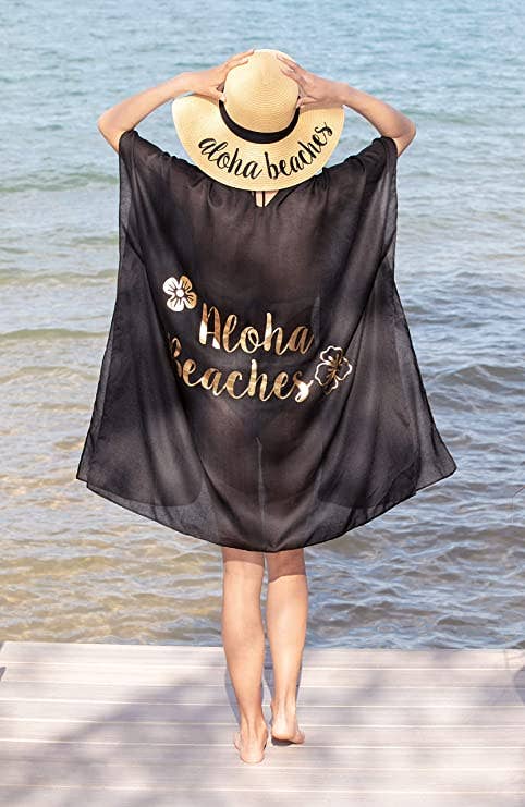 Black and gold beach cover up on sale