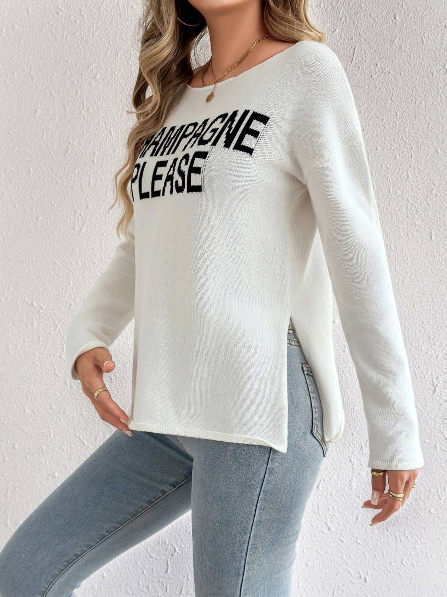Champagne Please Sweater