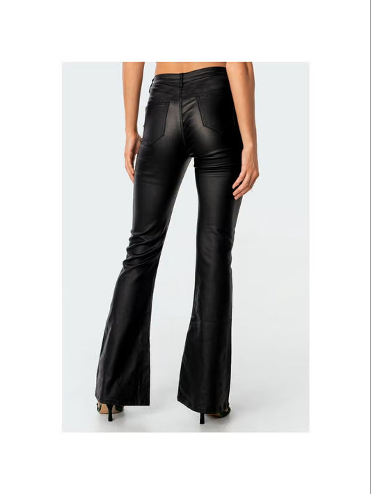 Leather Flare Pants