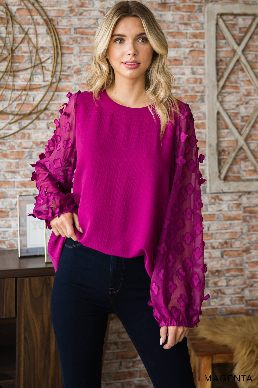 Flower Sleeve Top