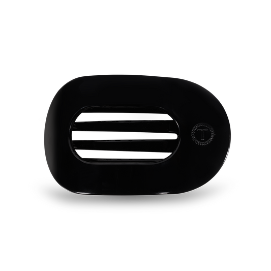 Round Flat Hair Clip | Med. | Jet Black'