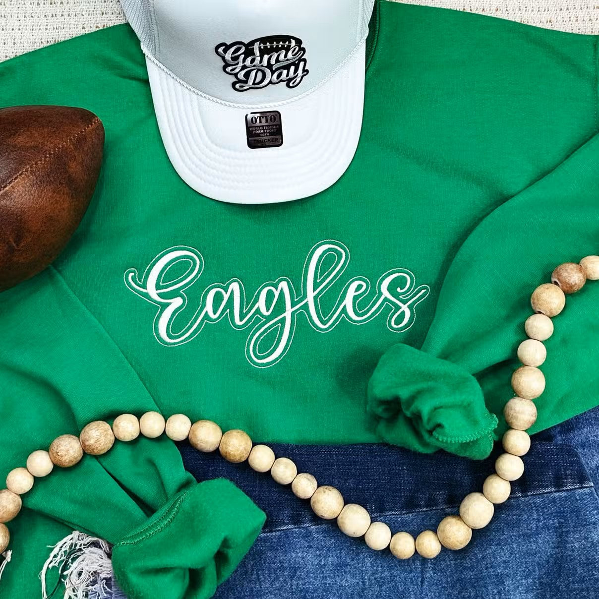 EAGLES Embroidered Sweatshirt 💚