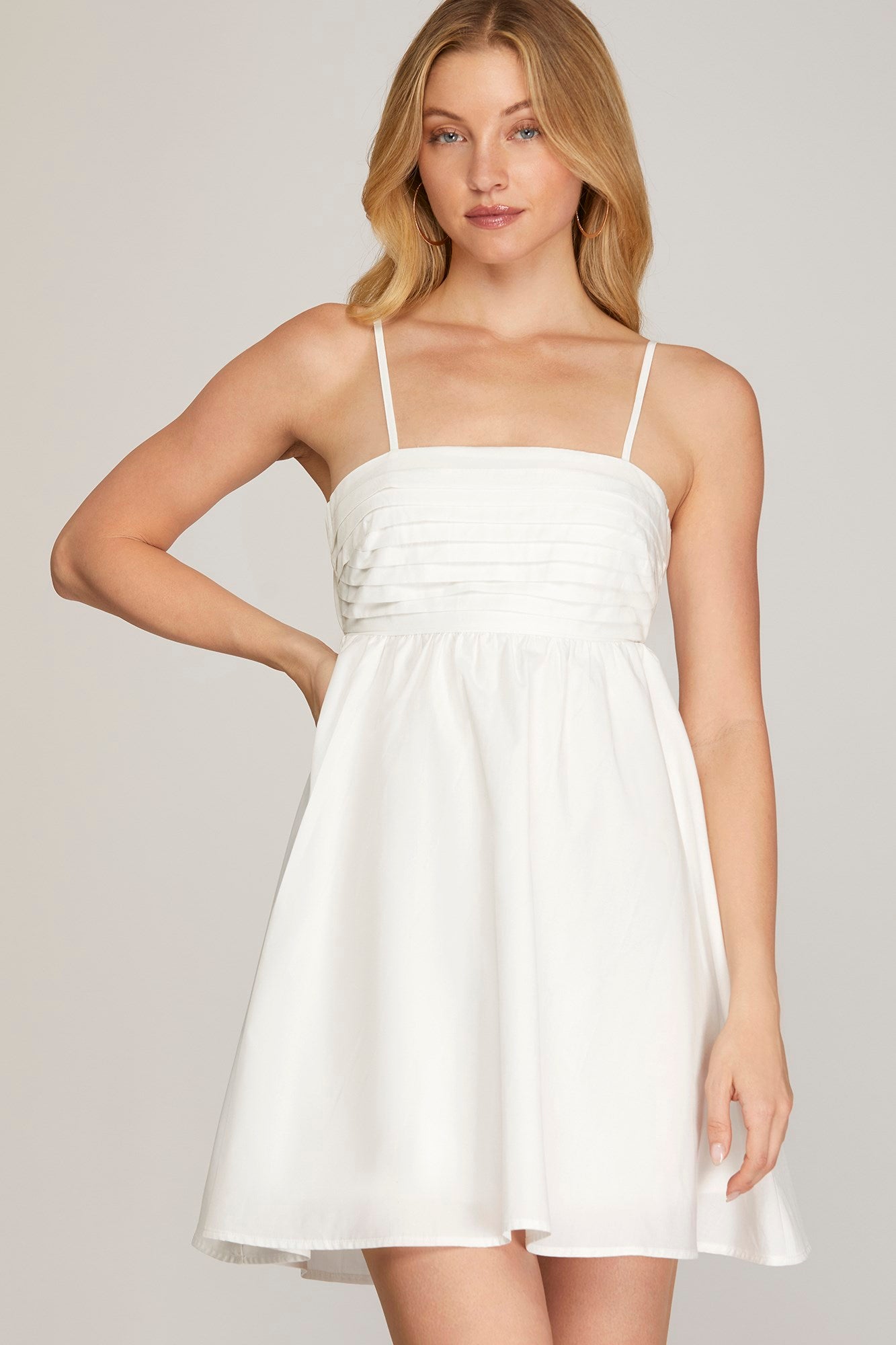 Tie Back White Dress