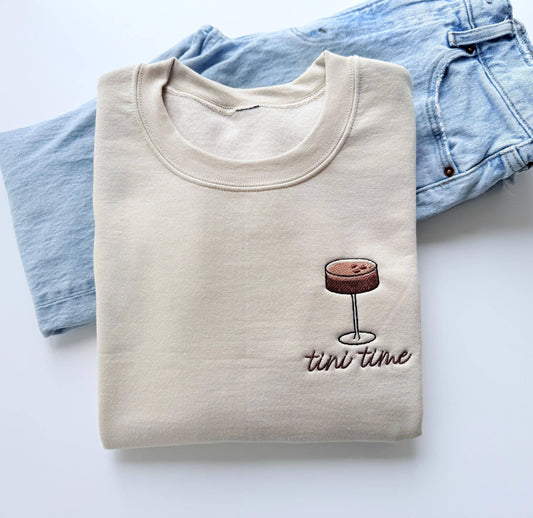Espresso Martini Three Beans Embroidered Sweatshirt