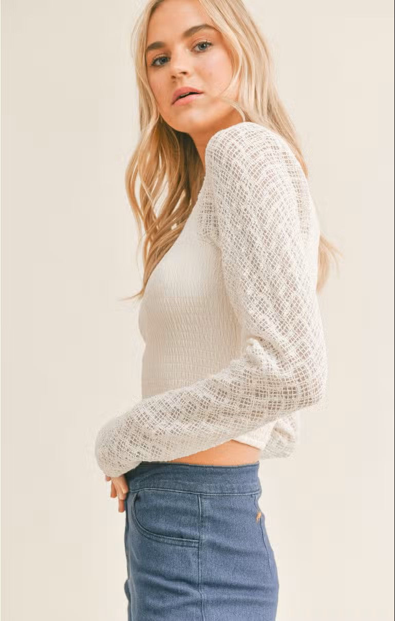 Nellie Smocked Long Sleeve Top