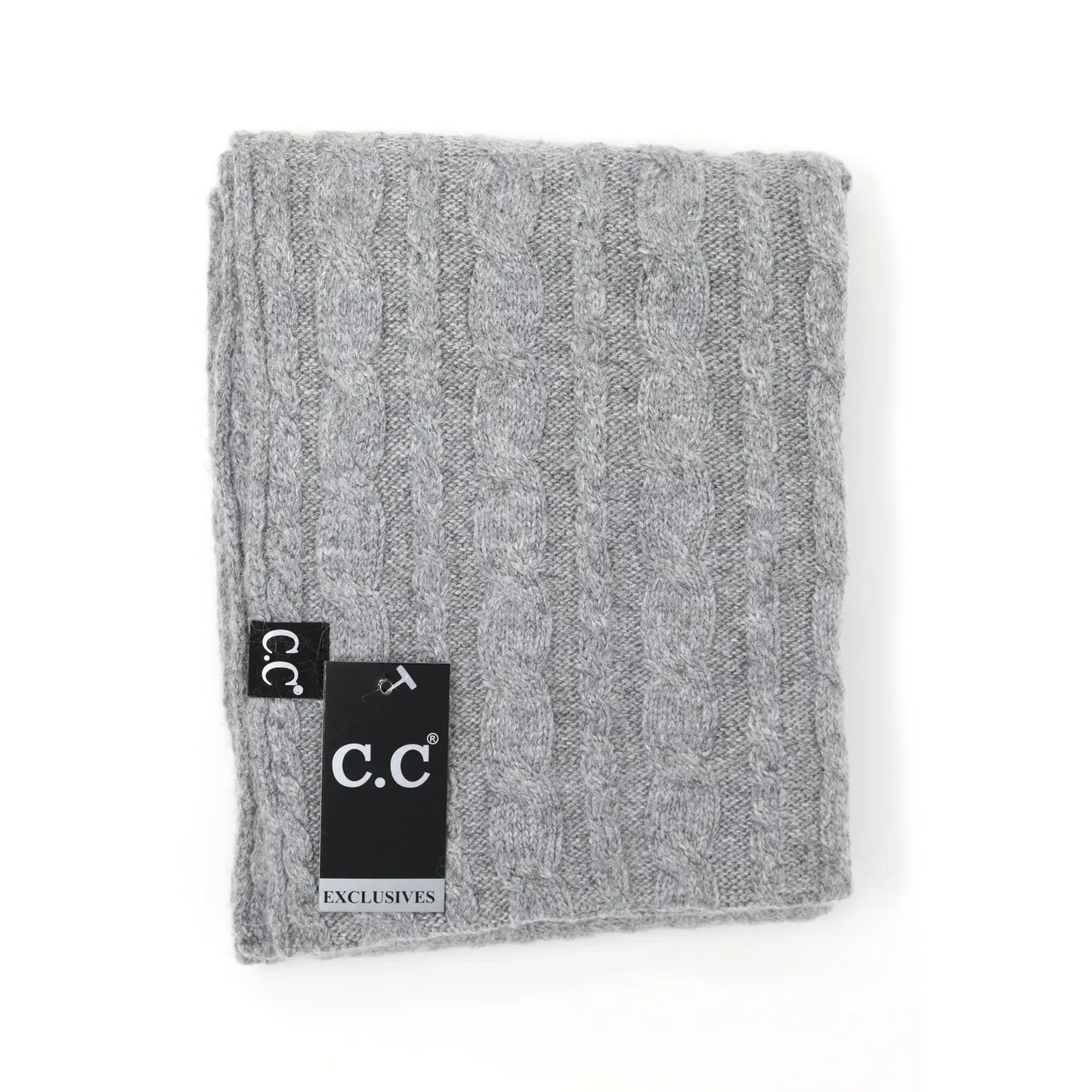 Cc Exclusive-Black Label Cable Knit Cc Infinity Scarf