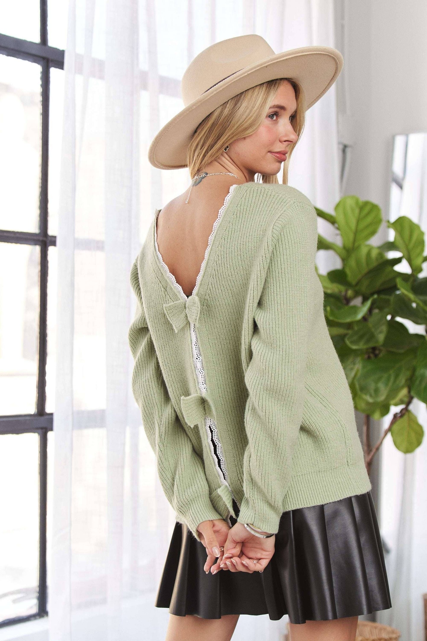 Bow Back Sweater
