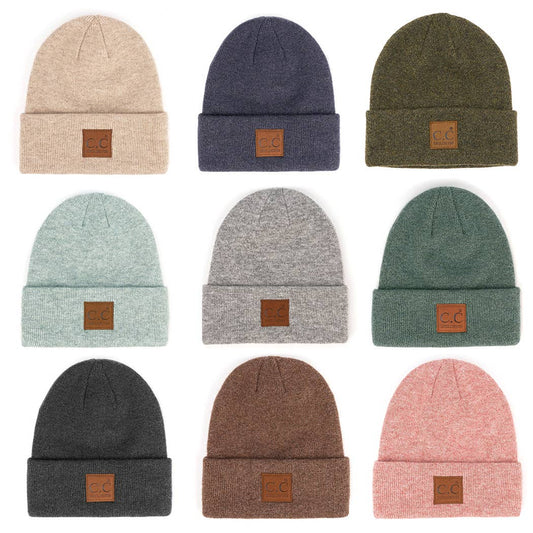 Unisex Heather Knit Classic Beanie Hat