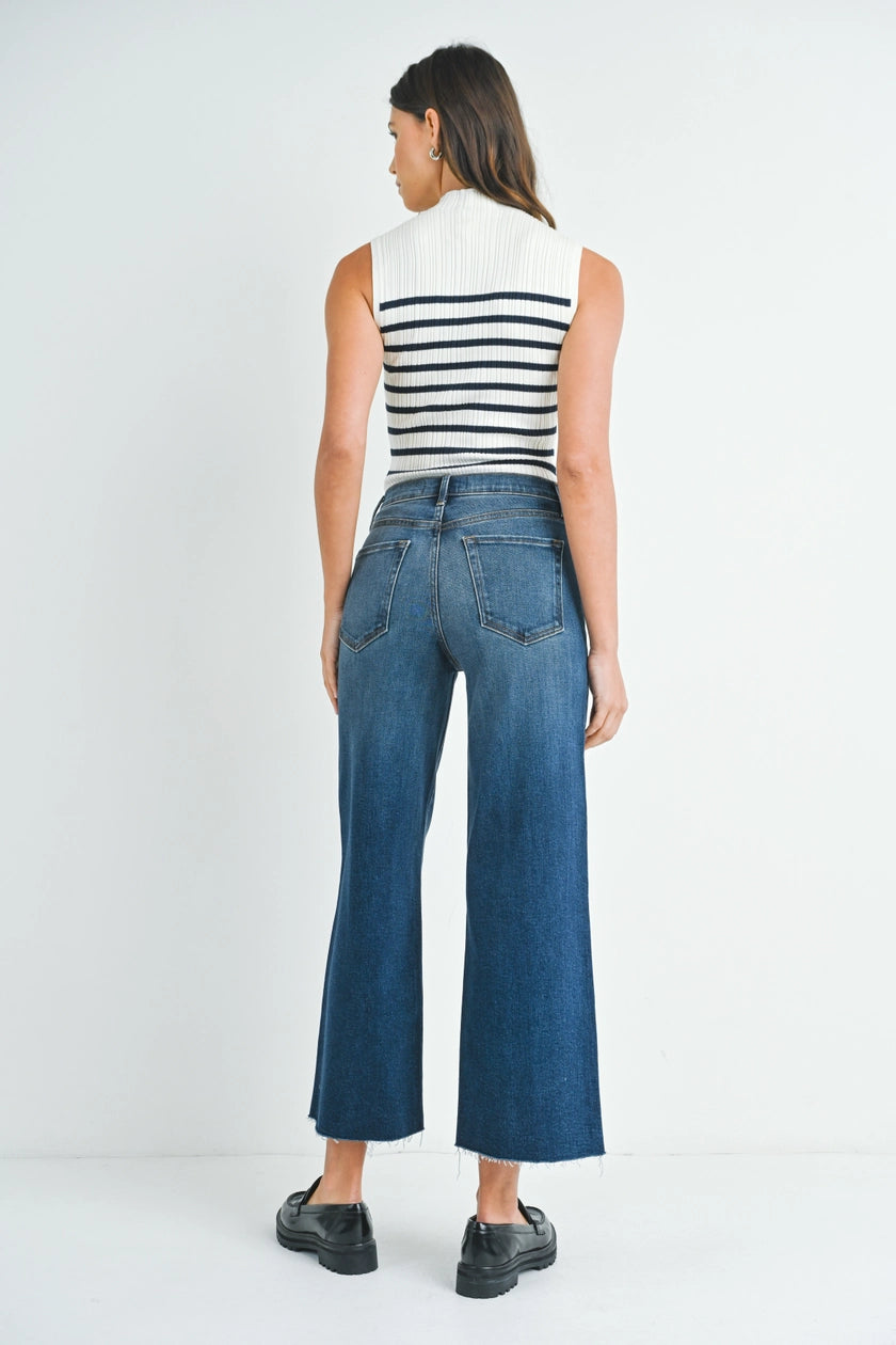 Slim Wide Leg Denim