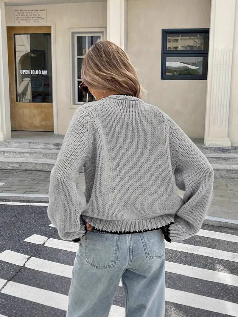 Tie Front Sweater