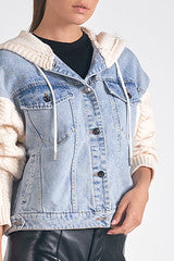 Amelia Denim Sweater Jacket