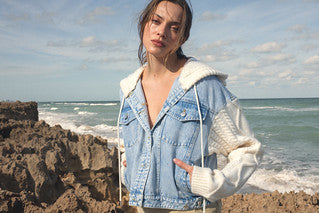 Amelia Denim Sweater Jacket