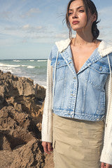 Amelia Denim Sweater Jacket