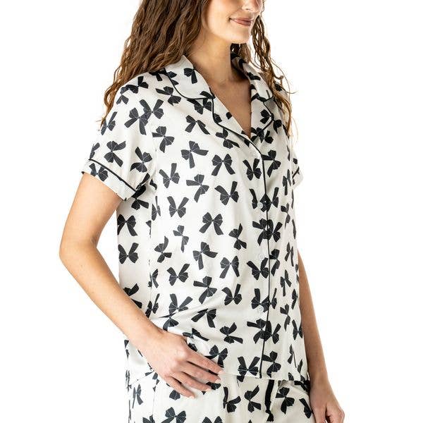 Bow So Lovely Satin Pajama Top