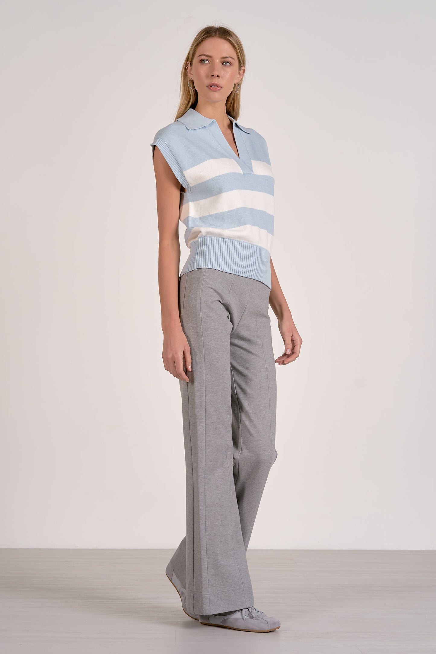 Stripe Collar Sweater