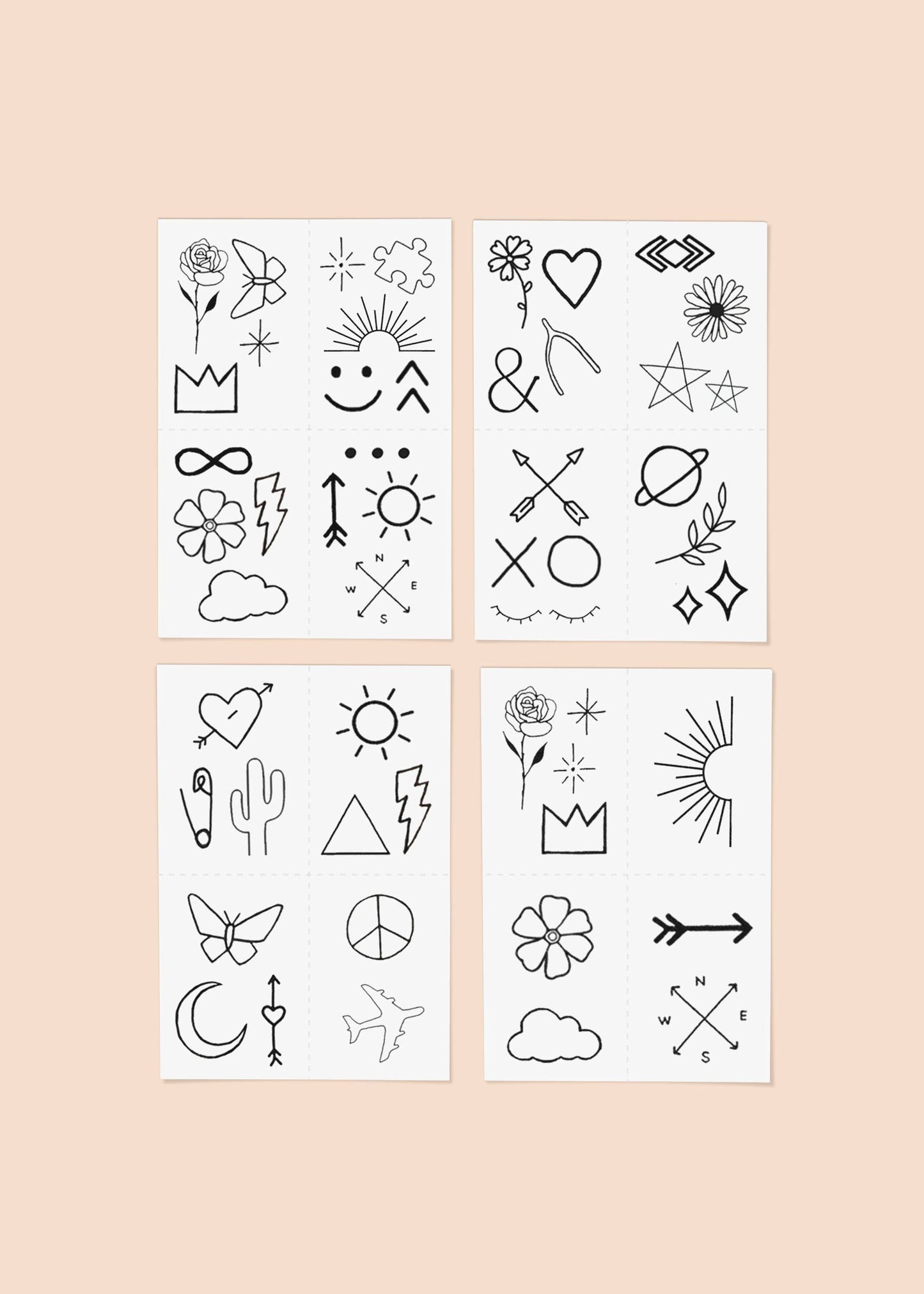 Doodle Temporary Tattoo Pack