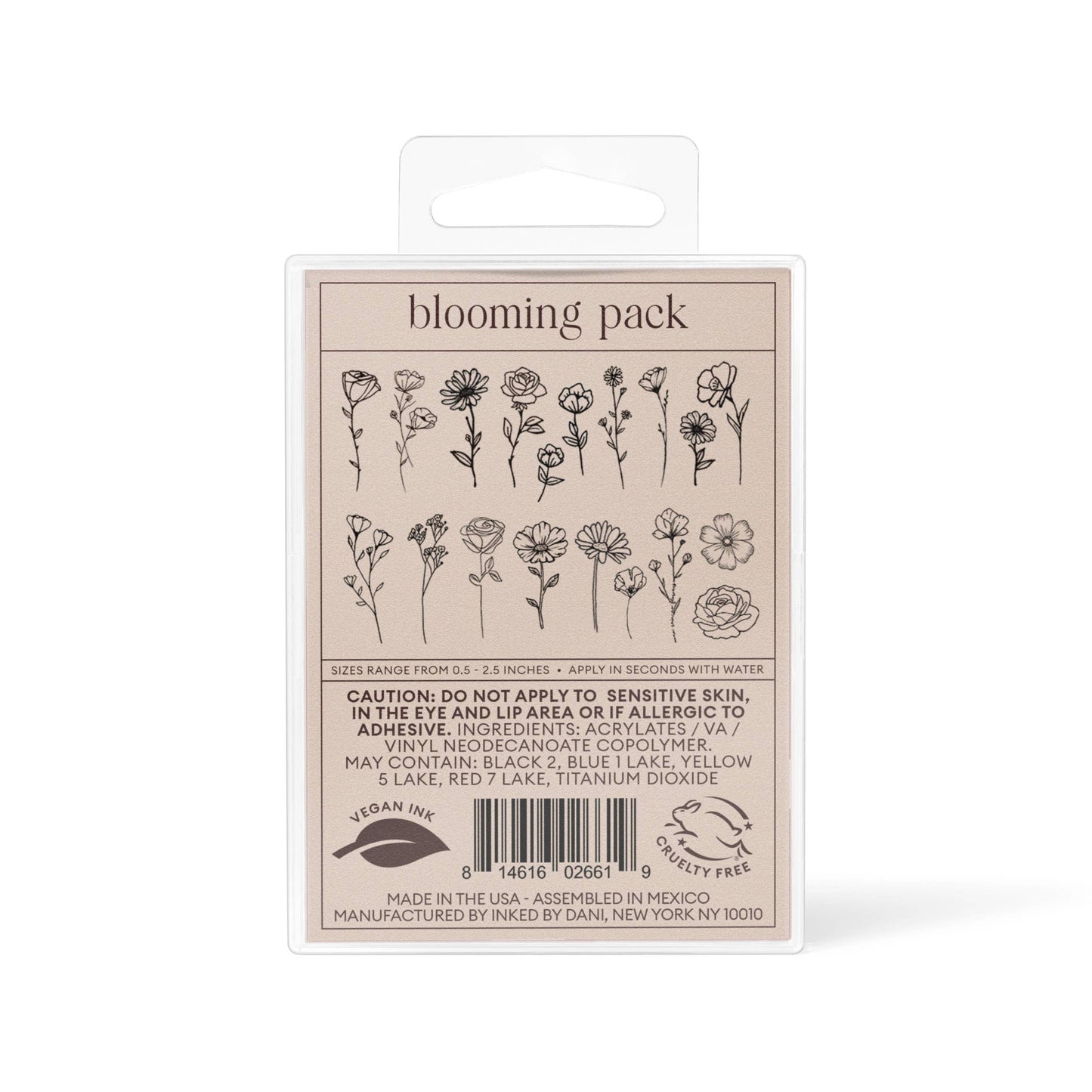 Blooming Temporary Tattoo Pack