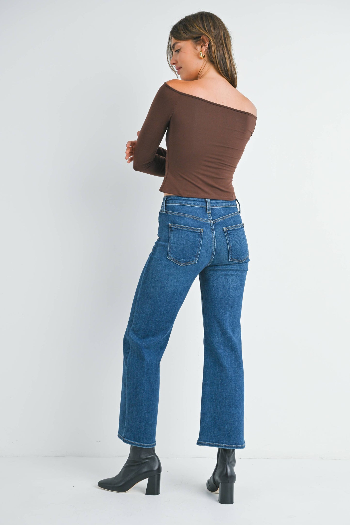 The Classic Dark Wide Leg Denim