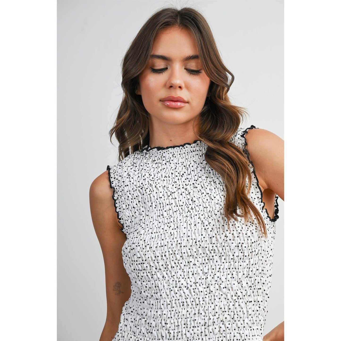 Ruched Ribbon Blouse