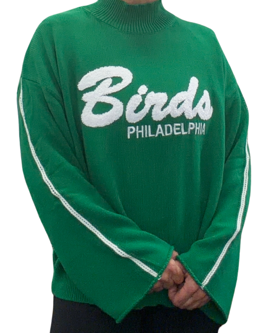 Birds Mockneck Sweater
