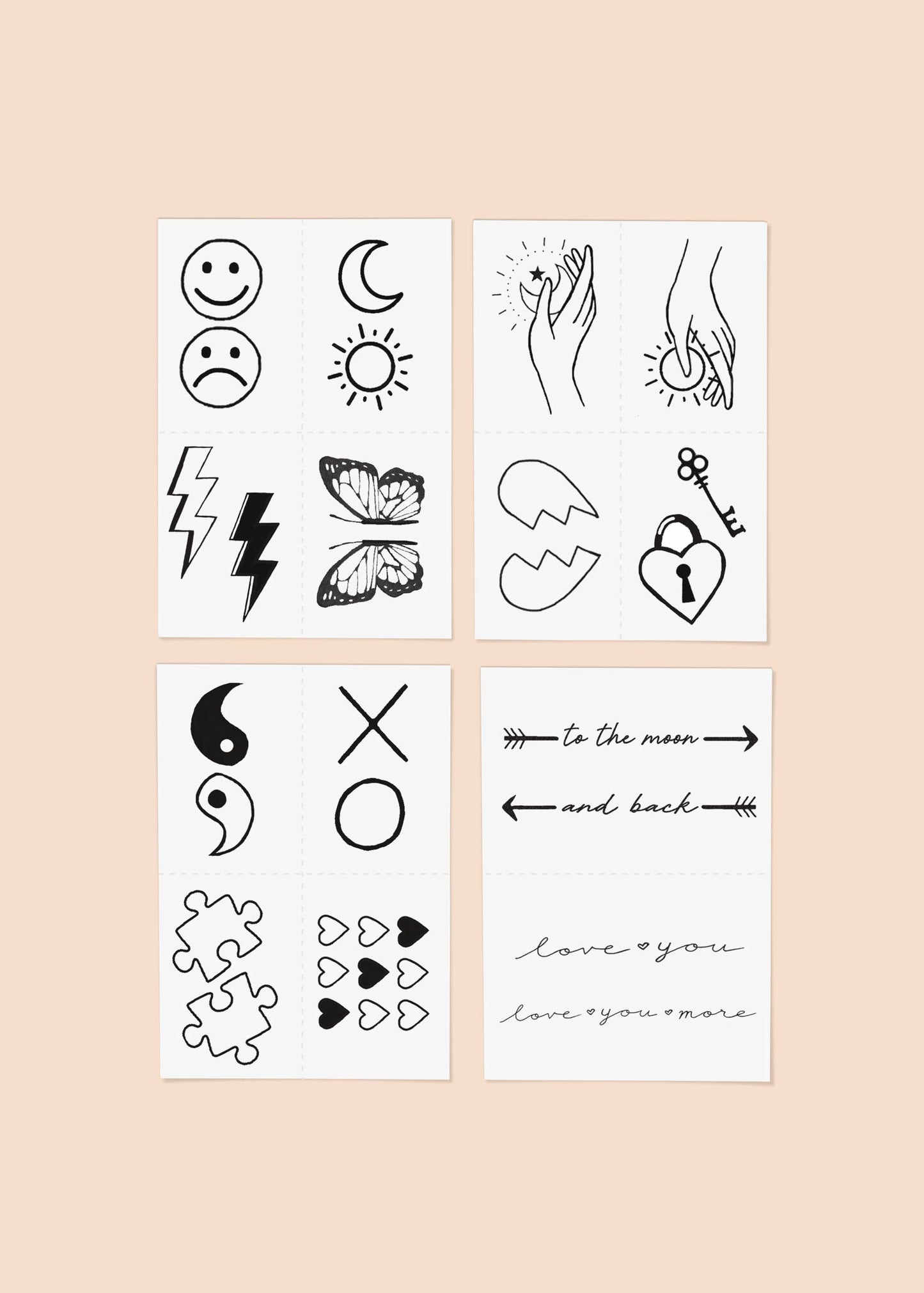 Two of A Kind Temporary Tattoo Pack