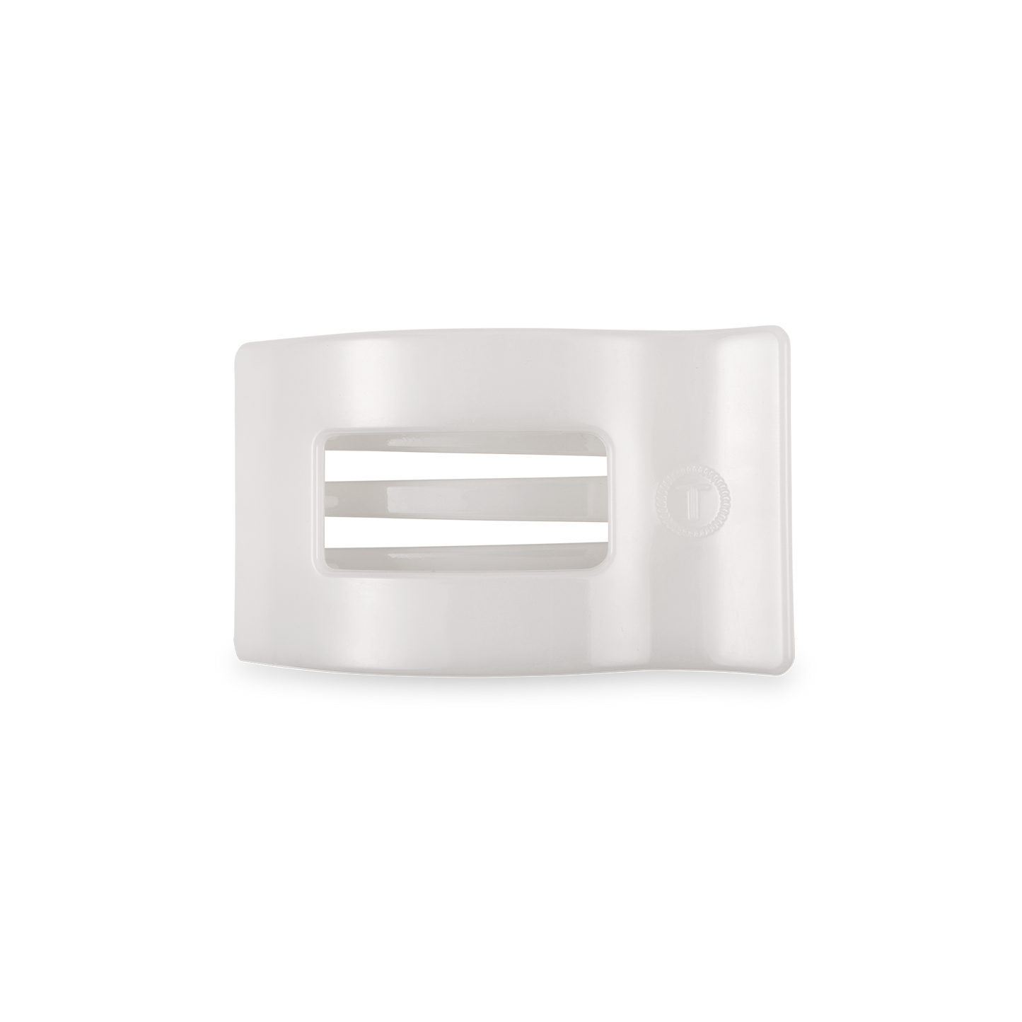 Flat Rectangle Hair Clip | Small | Coconut White