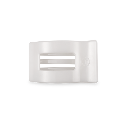Flat Rectangle Hair Clip | Small | Coconut White