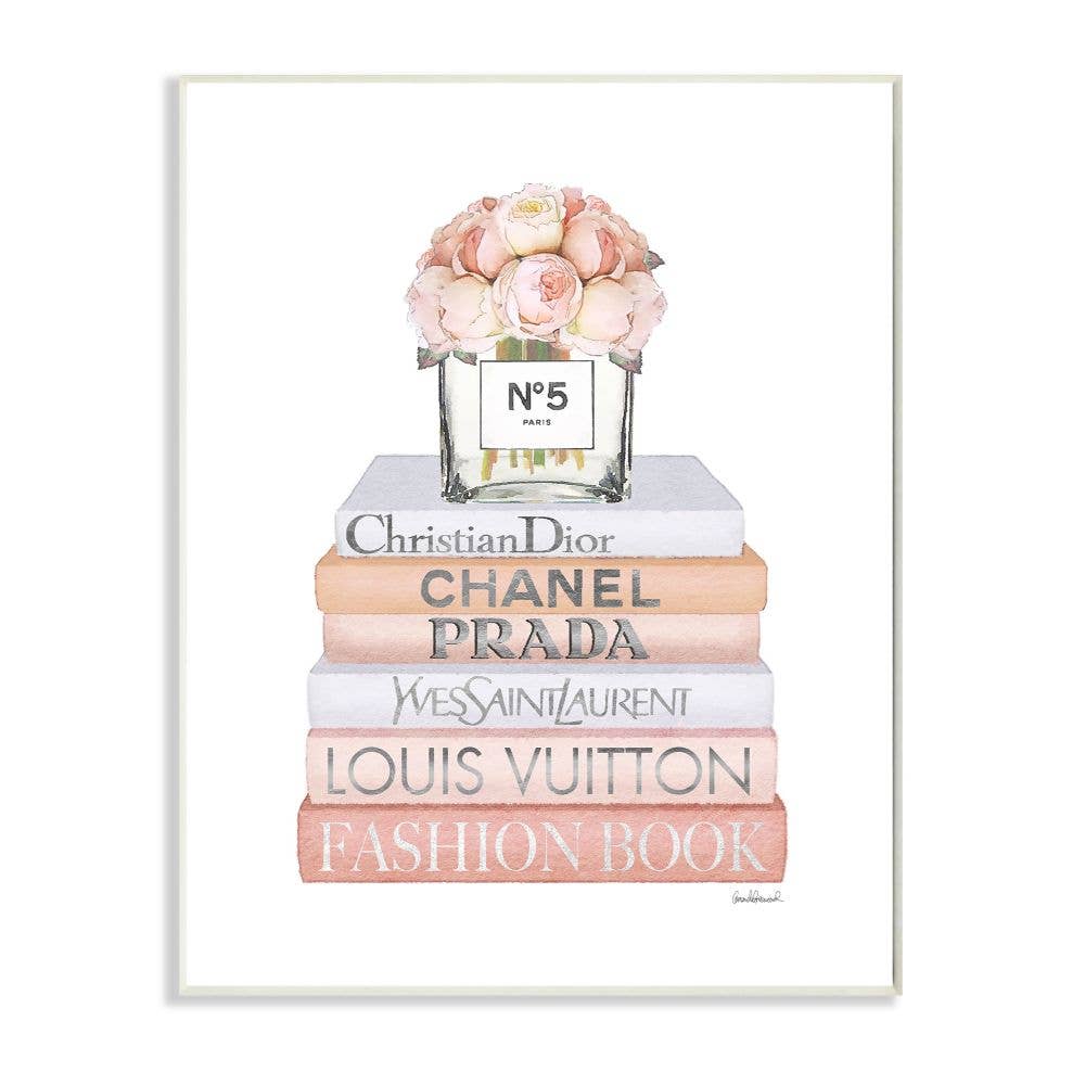 Delicate Pink Roses and Iconic Fashion Style Bookstack