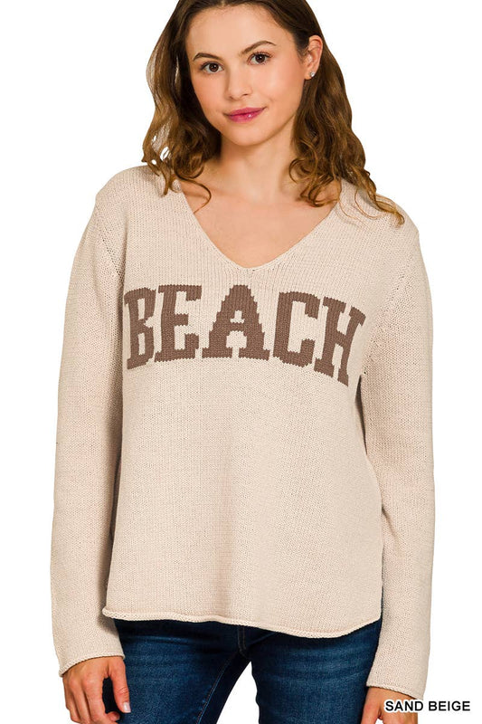 Beach V Neck Sweater