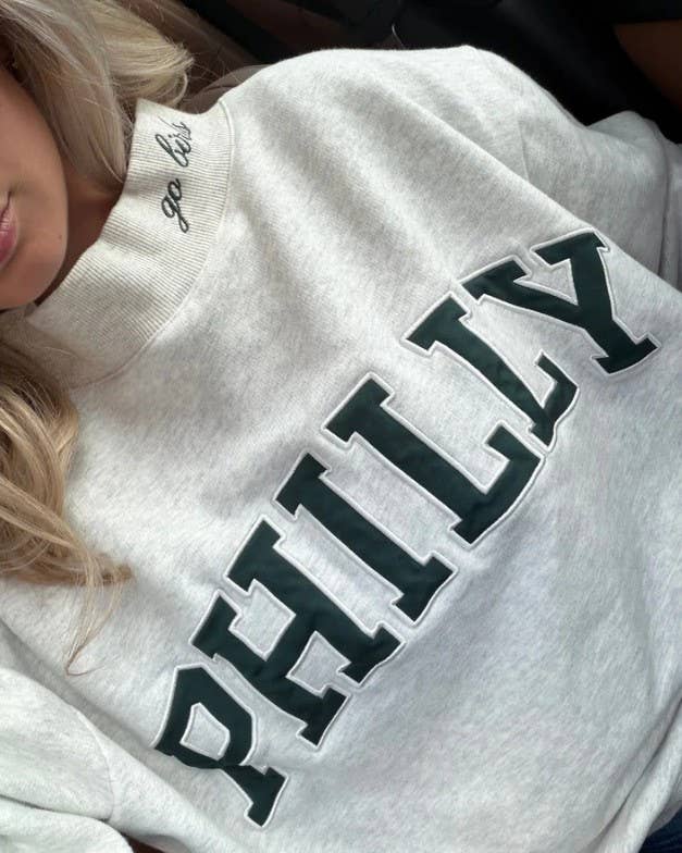 PHILLY Go Birds Mock  Sweatshirt