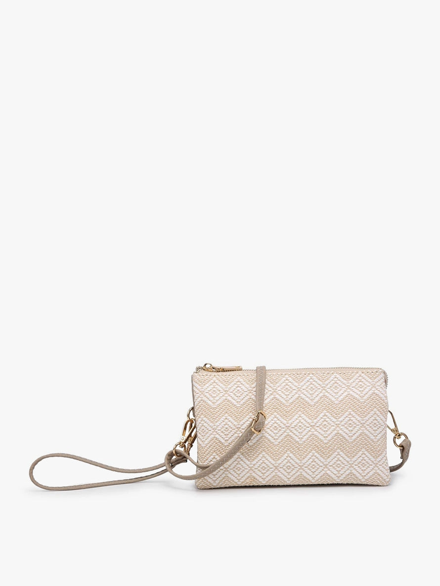 Riley Woven Diamond Pattern Crossbody