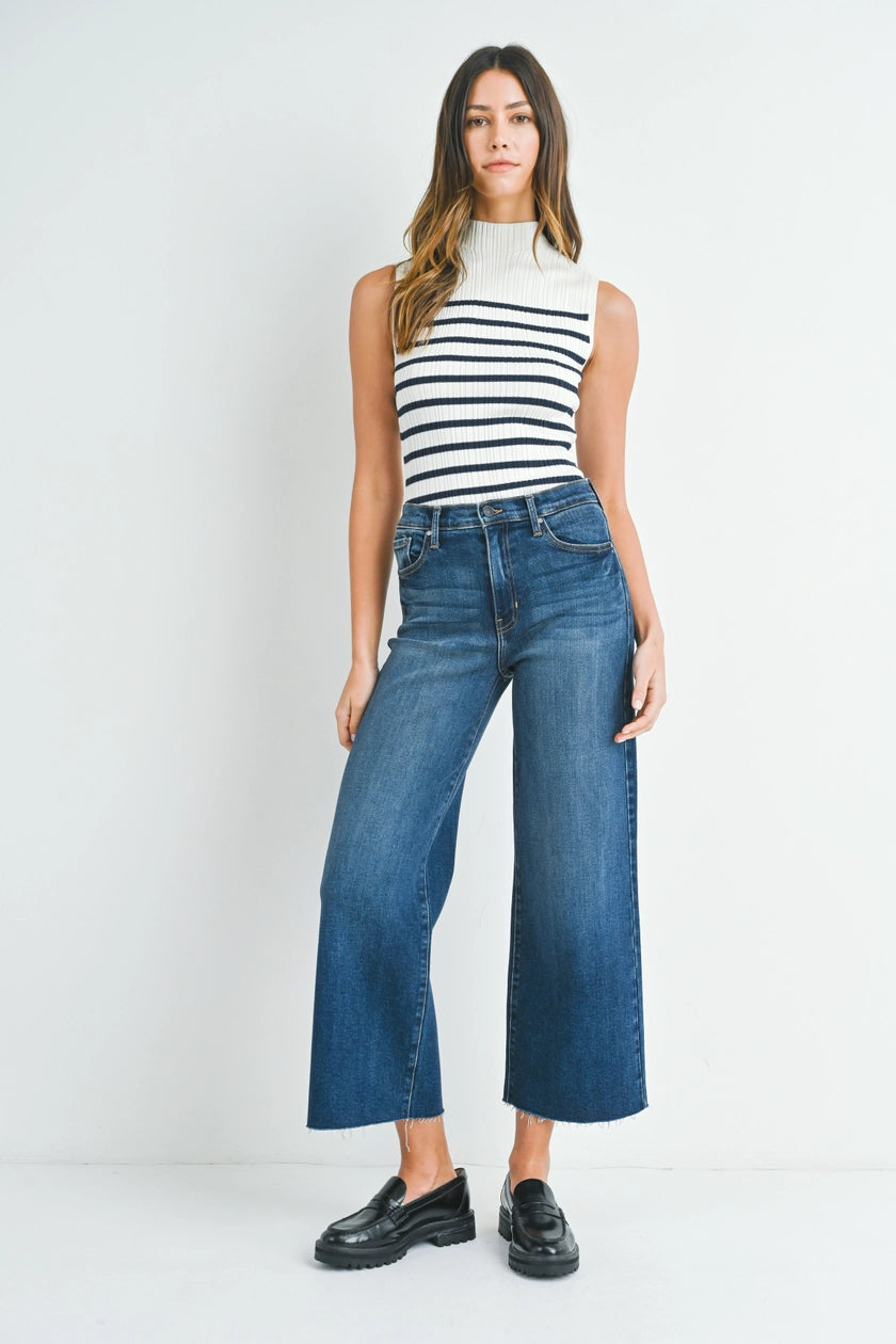 Slim Wide Leg Denim