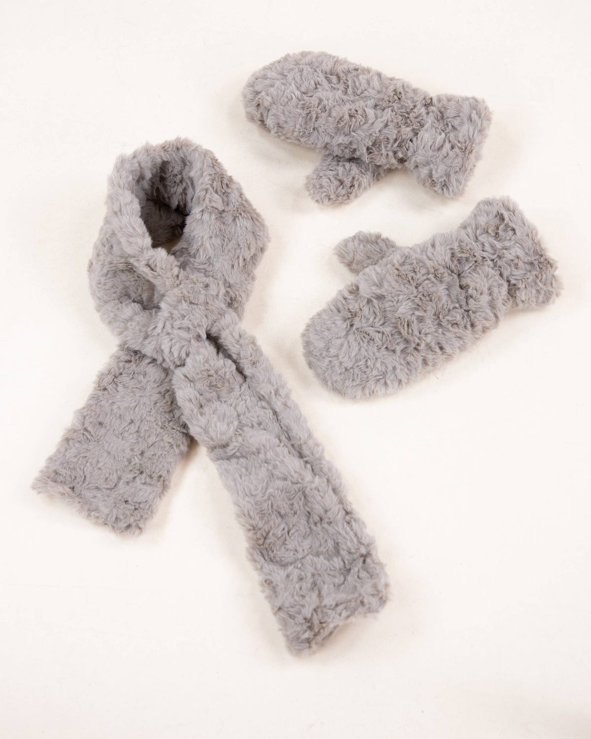 Minky Swirls Faux Fur Keyhole Scarf
