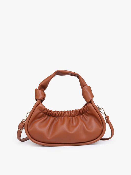 Koi Baguette Shoulder Bag w/ Knotted Handles