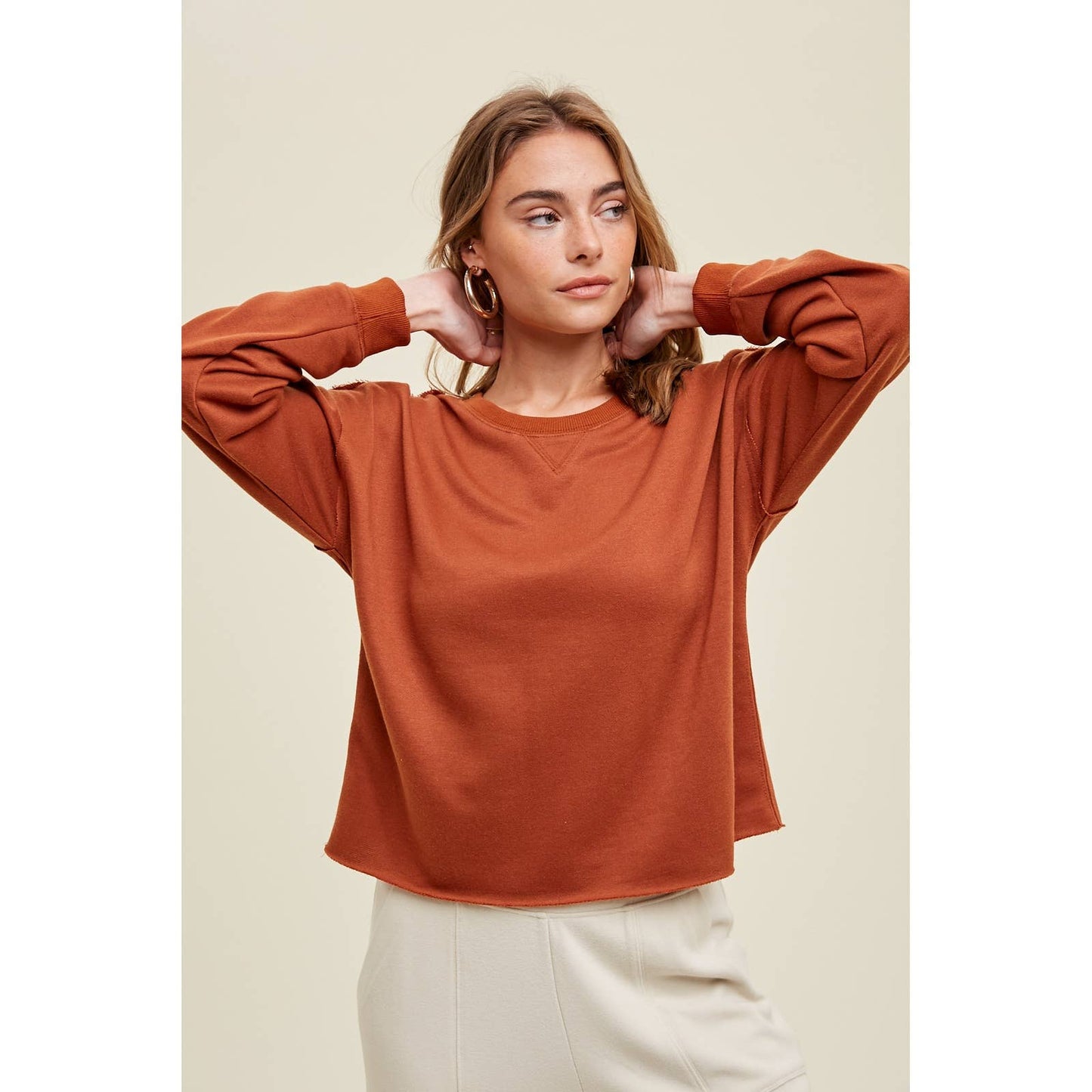 French Terry Knit Top