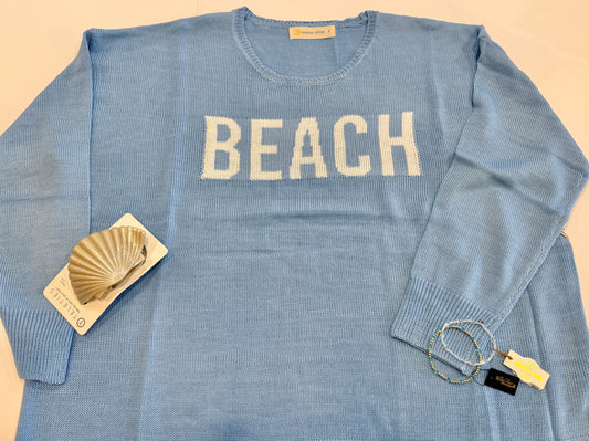 Blissfuly Blue Beach Sweater