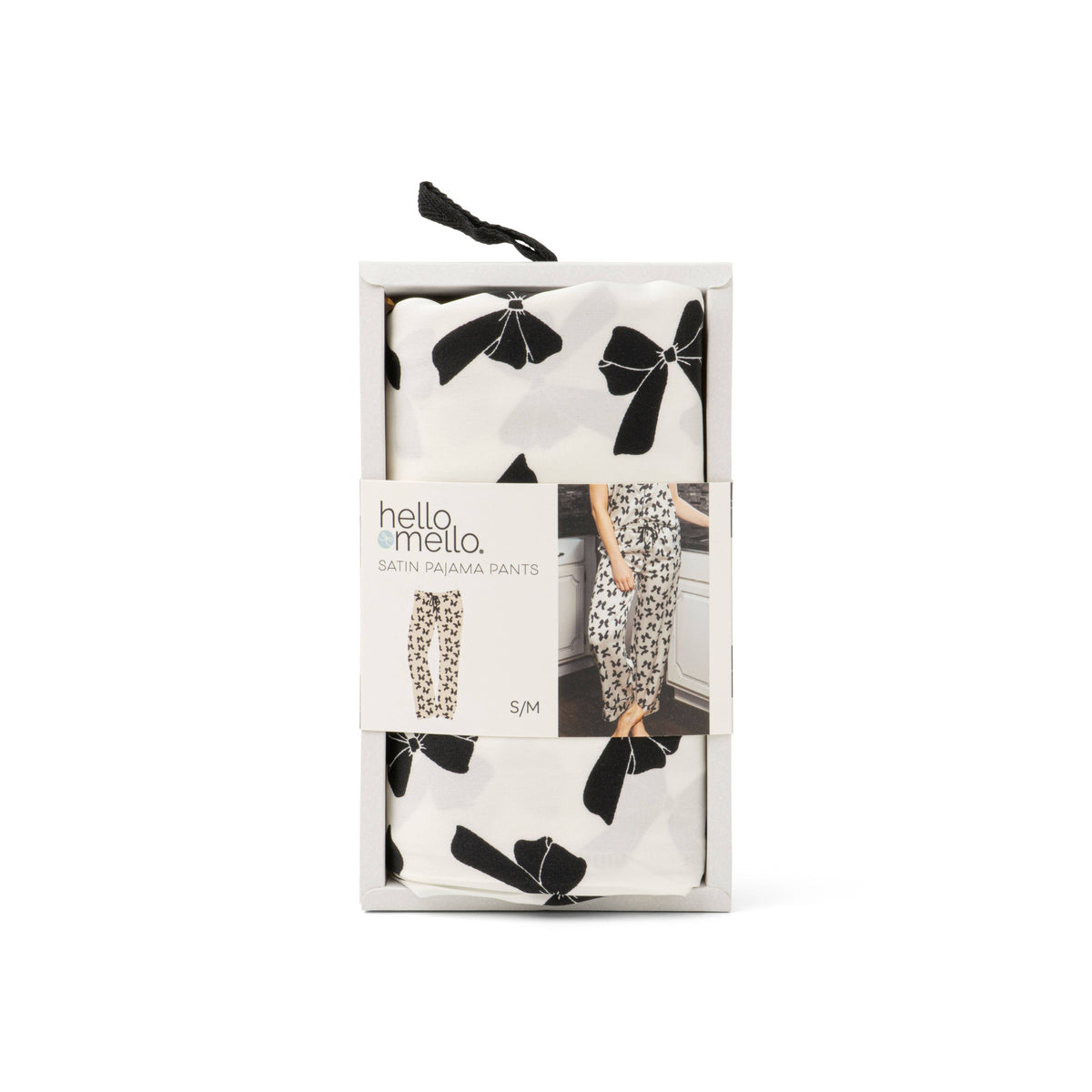 Hello Mello Bow So Lovely Satin Pajama Pant Open Stock