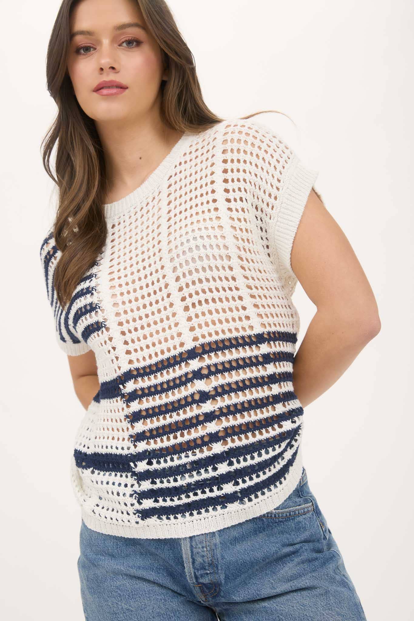 Crochet Knit Top