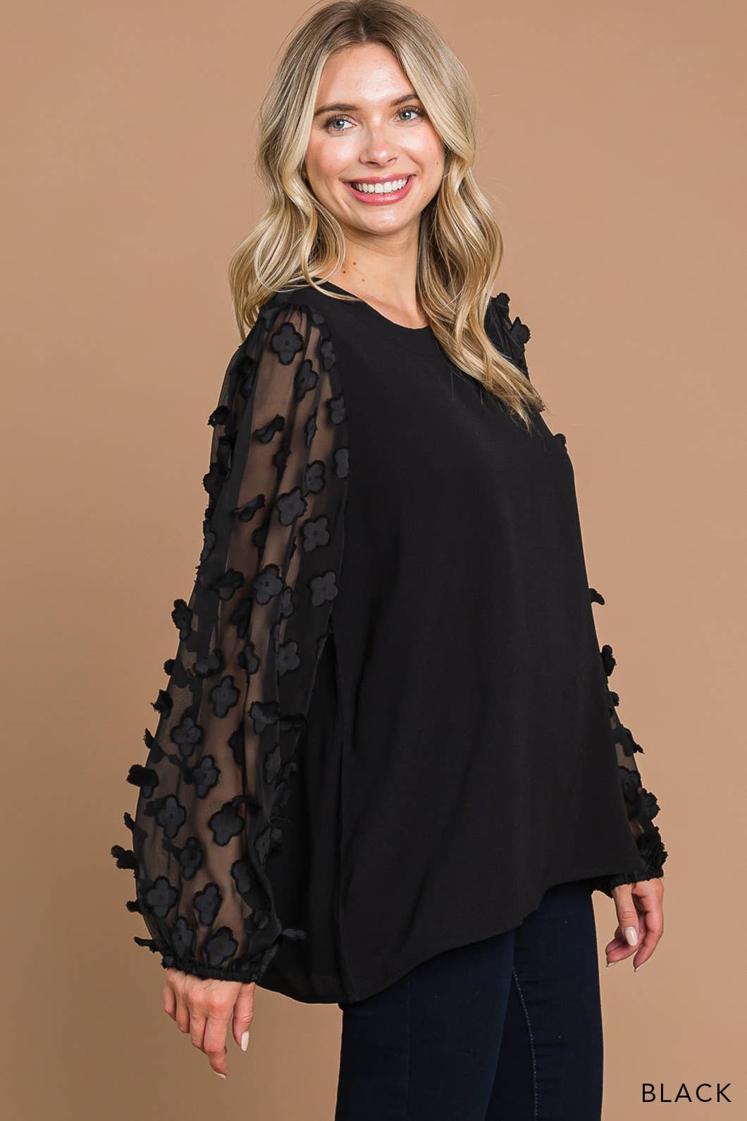 Flower Sleeve Top