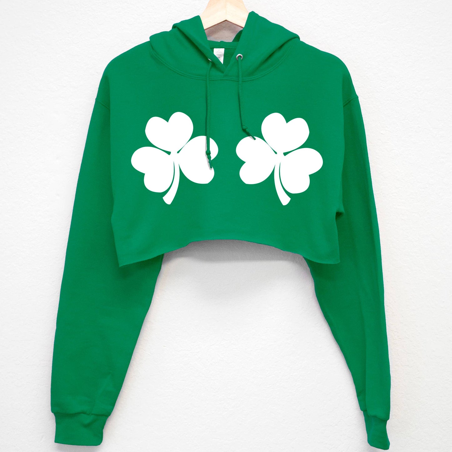 SHAMROCKS BIKINI St. Patrick's Day Cropped Hoodie for women