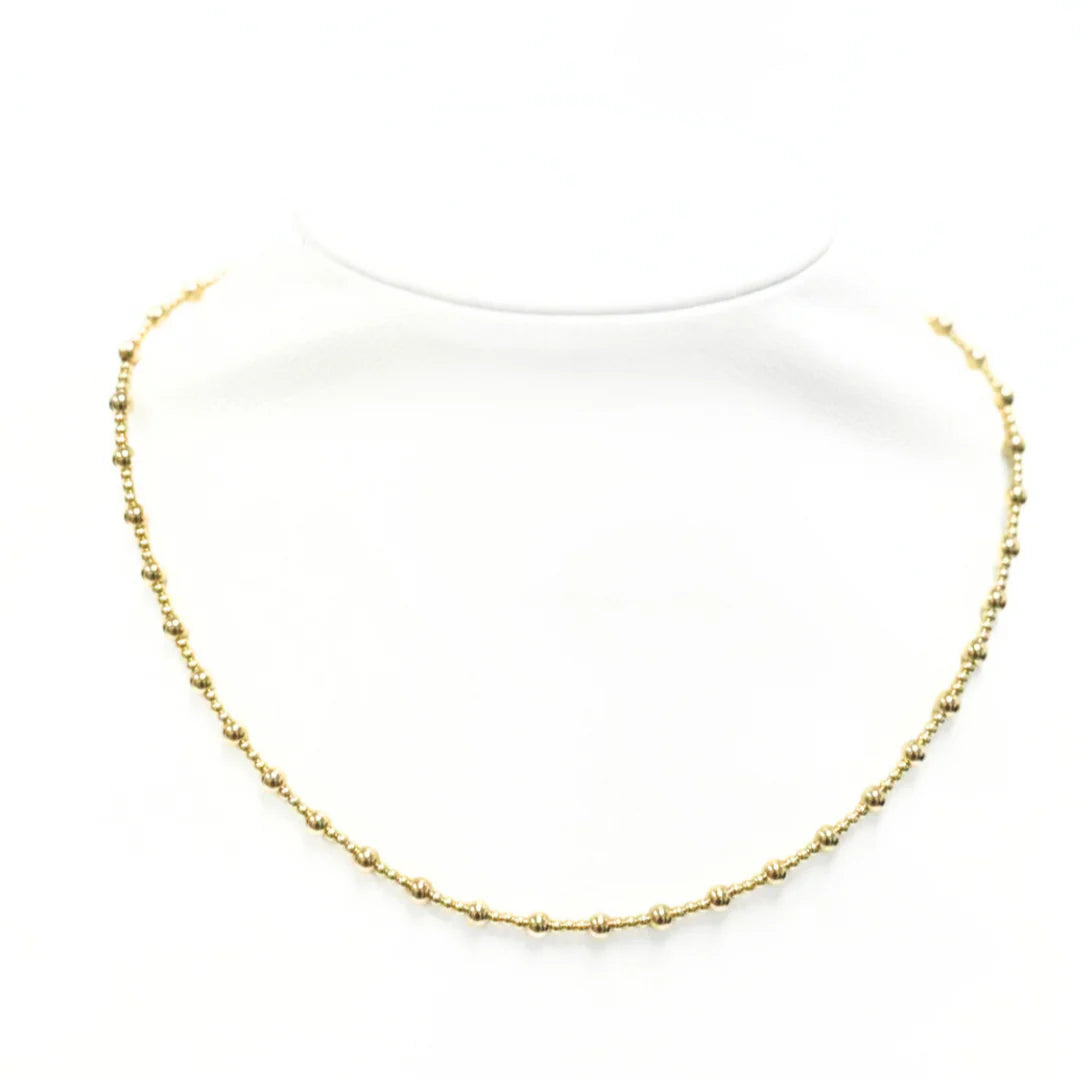 ANGELINA" 14K Gold Filled Ball Beaded Choker/Necklace