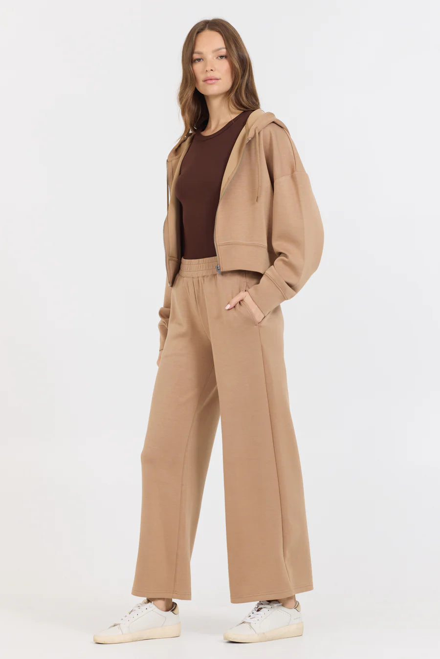 Caramel Cloud Fleece Flare Pant