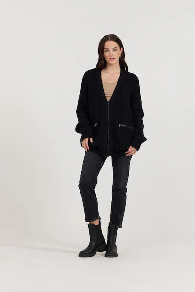 Zip Front Utility Cardigan