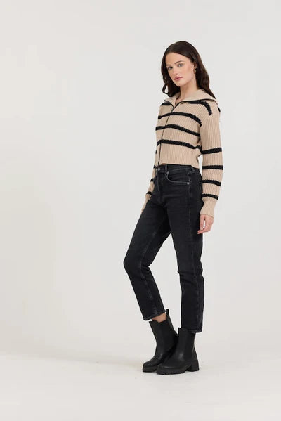 The Puddle Black Stripe Sweater