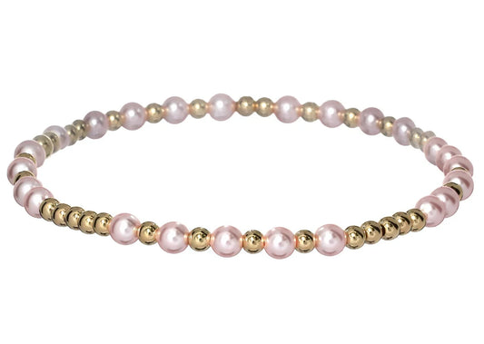 bara boheme | Gold Filled Ball & Pearl Beaded "MELANIE" Bracelet