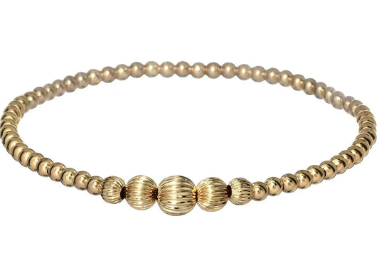 VICTORIA" 14k gold filled beaded bracelet