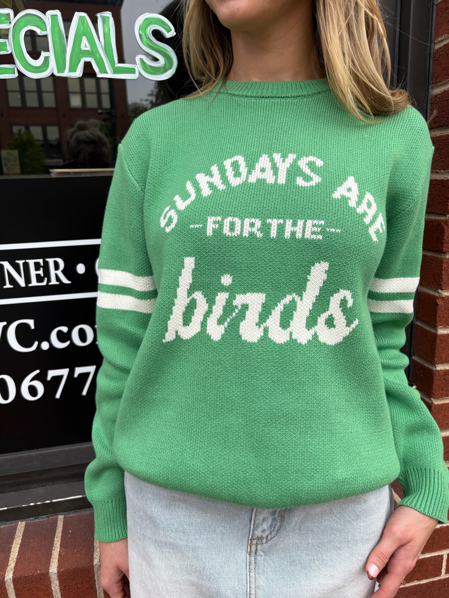 Sundays Are For The Birds Eagles Knit Sweater – La Chic Boutique