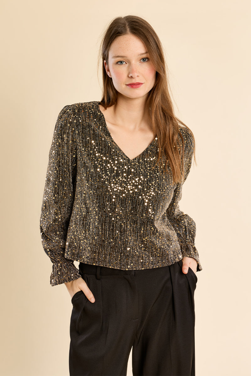 Gold Shimmer Top