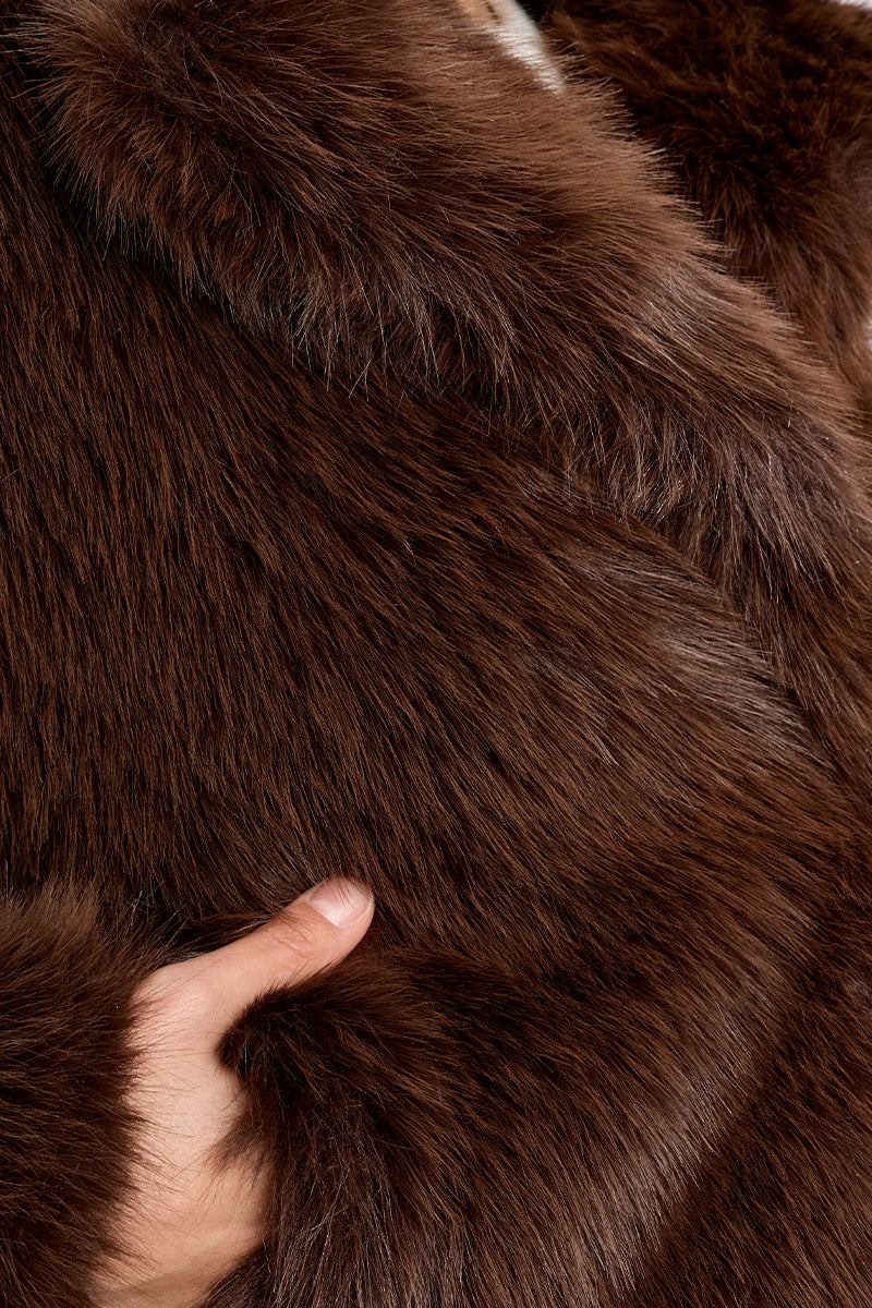 Chocolate Faur Fur Coat